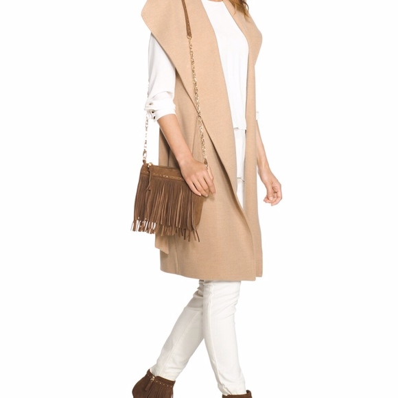 White House Black Market Handbags - White House Black Market Fringe Crossbody Bag